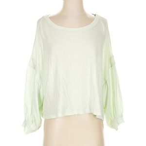 Free People Light Green Blouse